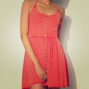 URBAN OUTFITTERS Ecote Moonbeam Button-Front Tank Dress